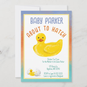 About to Hatch Baby Shower Invitation