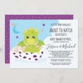 About To Hatch Dragon | Baby Shower by Mail Invitation (Front/Back)