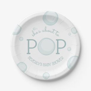 About to Pop Bubbles Baby Shower Paper Plates