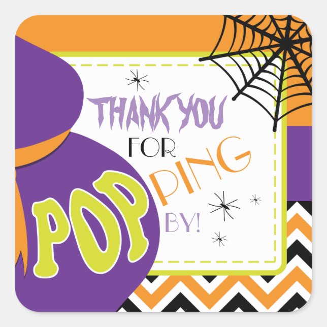 About to POP Halloween Favor Stickers (Front)