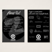 About Us Card (Front & Back)