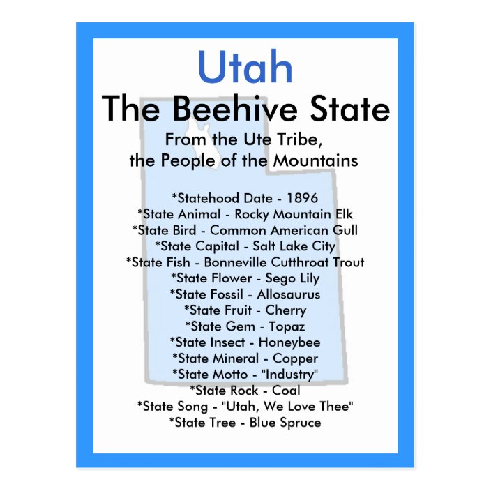 About Utah Postcard Zazzle Com Tribe that gave its name to a state. zazzle