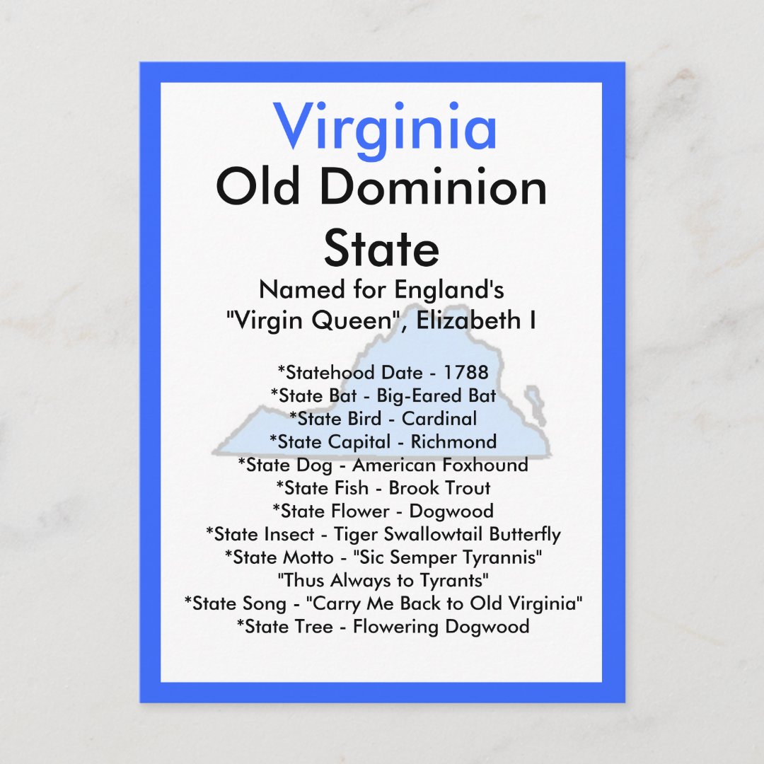 About Virginia Postcard Zazzle