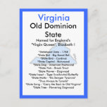 About Virginia Postcard at Zazzle