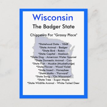 About Wisconsin Postcard by archemedes at Zazzle