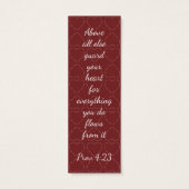 Above all Guard Your Heart Proverbs 4:23 (Back)