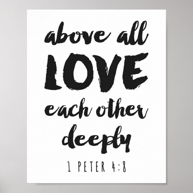 Above all Love Poster Print (Front)