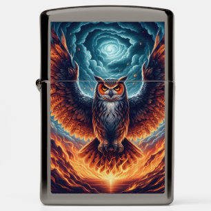 Above and Below - Wise Owl Art Zippo Lighter