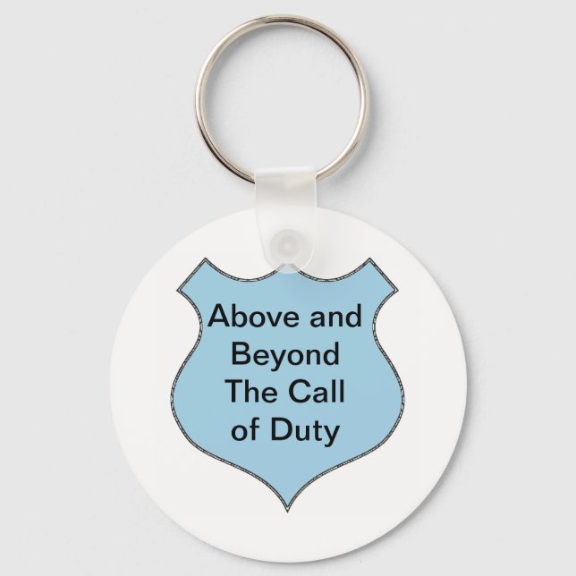 Above and Beyond the Call of Duty Badge Keychain (Front)
