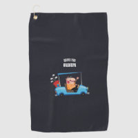 Above PAR GRANDPA - Funny Golf Grandfather Golfer Golf Towel