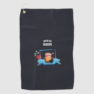 Above PAR GRANDPA - Funny Golf Grandfather Golfer Towel