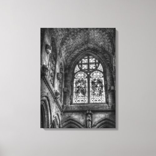 Above The Chapel Altar Stained Glass Window Canvas Print