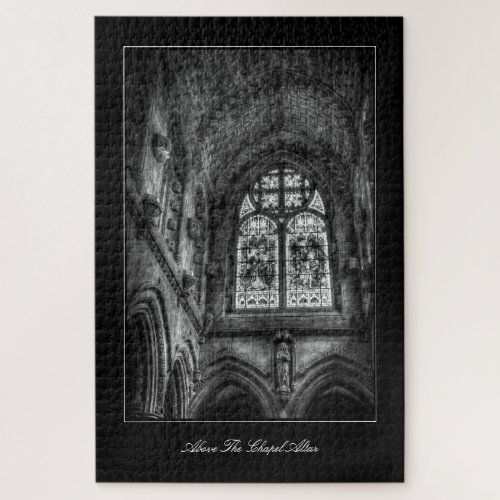 Above The Chapel Altar Stained Glass WIndow Jigsaw Puzzle