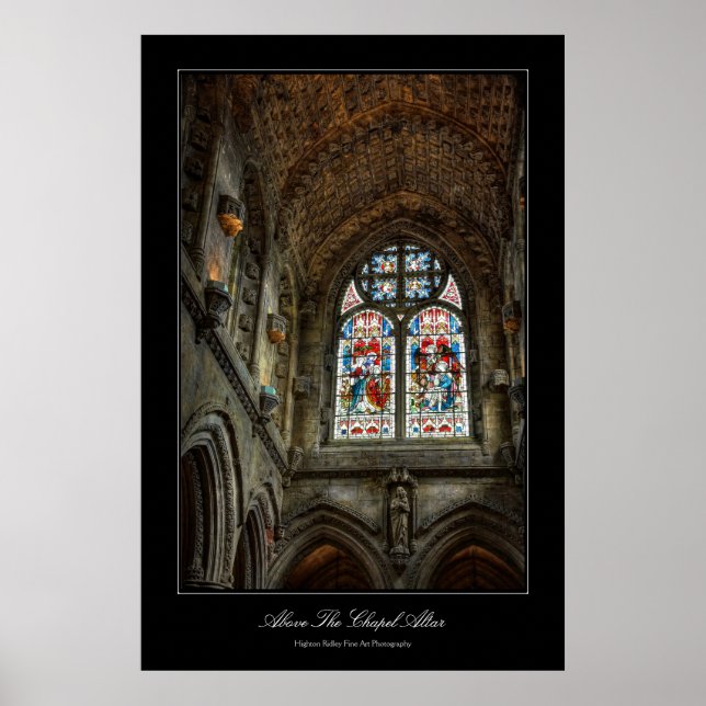 Above The Chapel Altar, Stained Glass WIndow Poster (Front)