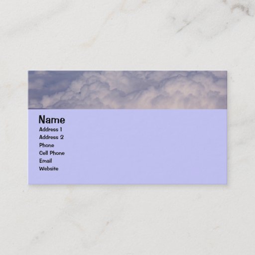 Customizable above the clouds 1 business card templates