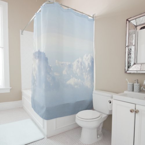 Above the clouds 2 wall art shower curtain