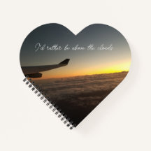 Above the clouds heart notebook