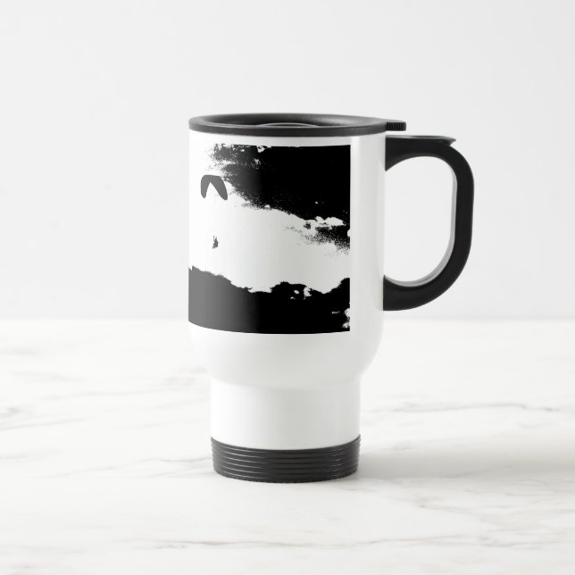 above the clouds, paragliding travel mug (Right)
