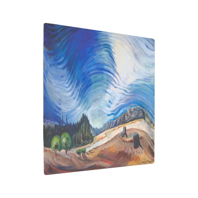 Above the Gravel Pit | Emily Carr | Metal Print (Angled)