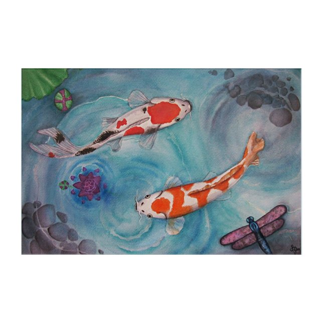 Above the Koi Pond Acrylic Print (Front)