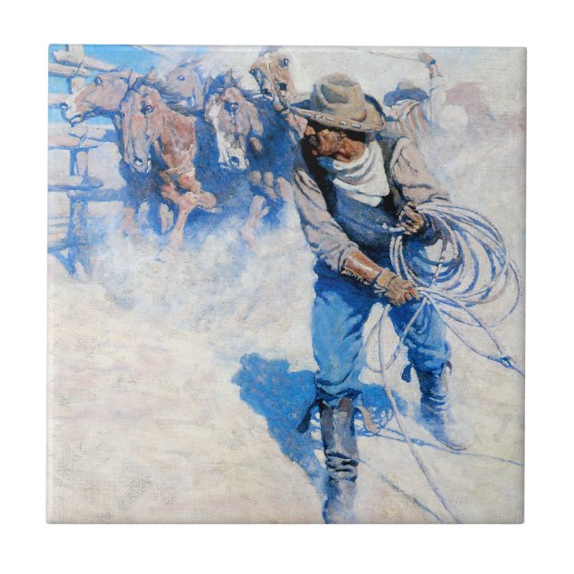 Above the Sea of Round Ceramic Tile (Front)