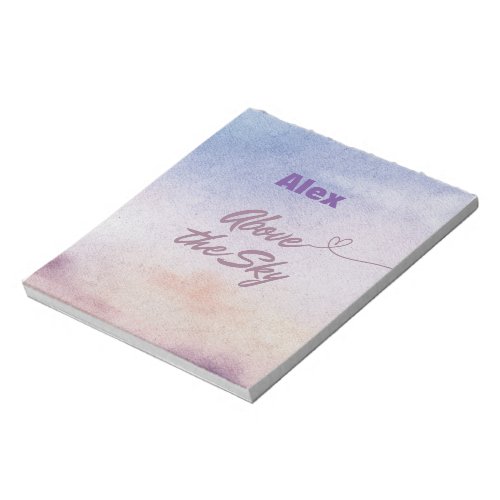 Above the sky notepad