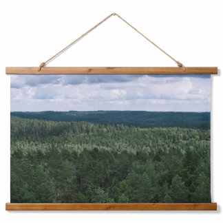 Above The Trees Forest And Clouds Landscape Photo Hanging Tapestry