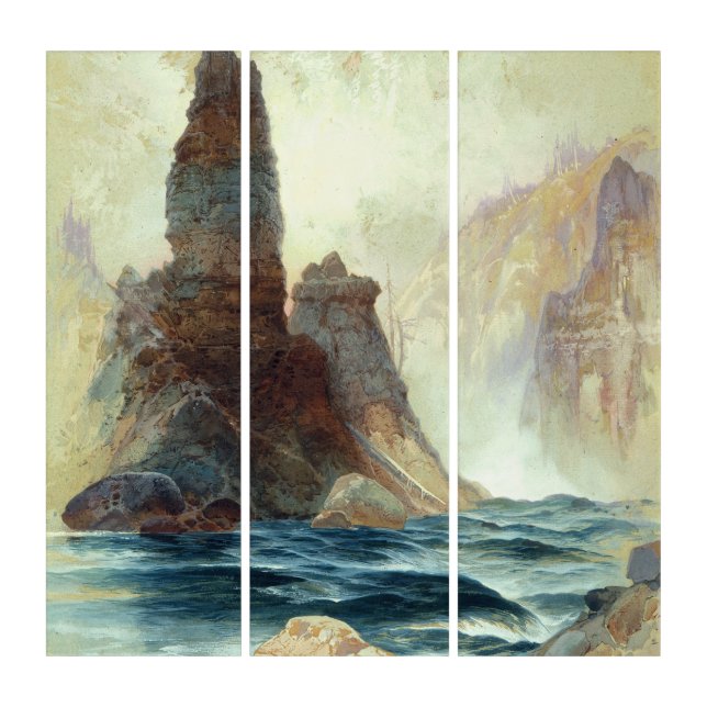 Above Tower Falls, Moran, 1872 Triptych (Front)