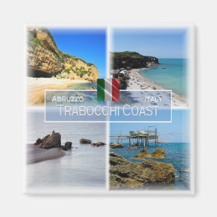 ABR002 TRABOCCHI COAST, Abruzzo, Italy, Fridge Magnet