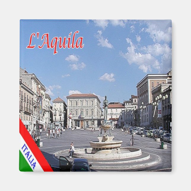 ABR012 L' AQUILA, Abruzzo, Italy, Fridge Magnet (Front)