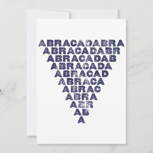 Abracadabra [dark inverted triangle] (Front)
