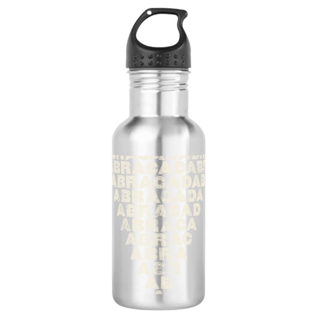 Abracadabra Inverted Pyramid Mystic Magic Water Bottle (Front)