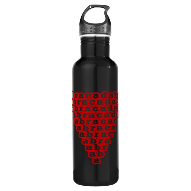 Abracadabra Inverted Triangle Mystic Magic Water Bottle (Front)