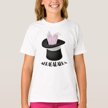 Abracadabra Magic Magician  Bunny Basic T-shirt by windyone at Zazzle