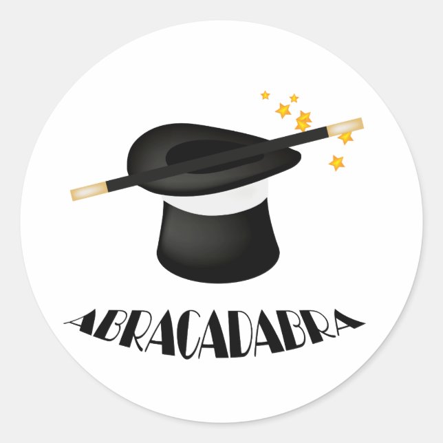Abracadabra Magic Magician Stickers (Front)