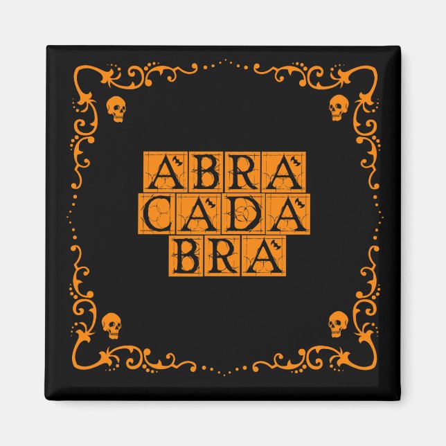 Abracadabra Magic Word 2 Inch Square Magnet (Front)