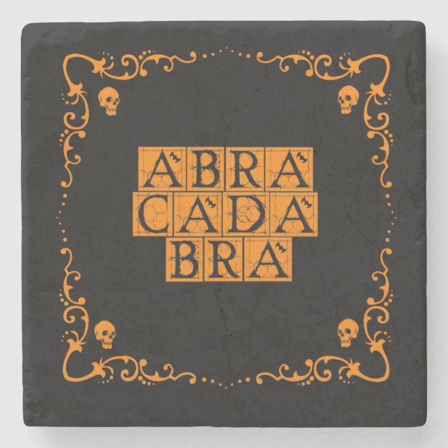 Abracadabra Magic Word Stone Coaster (Front)