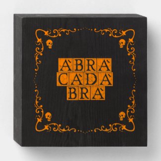 Abracadabra Magic Word Wood Box Sign
