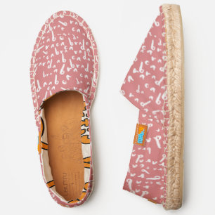 Abracadabra White On Pink Pattern Espadrilles