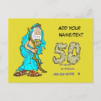 Abraham 50 th Anniversary Cust. Postcard