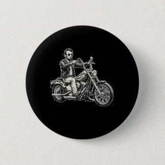 Abraham Abe Lincoln Motorcycle Aamerican Biker Usa Button