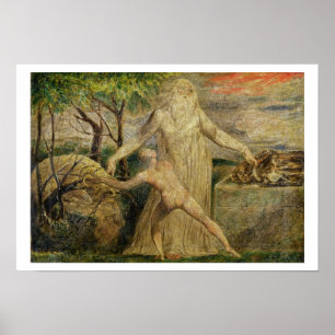 Abraham and Isaac, 1799-1800 (tempera, pen and ink Poster