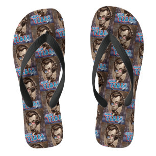 Abraham Chillincoln Lincoln Music Headphones Flip Flops