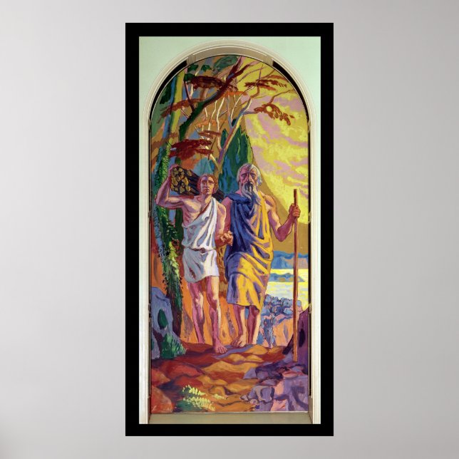 Abraham going to offer Isaac his son Poster (Front)