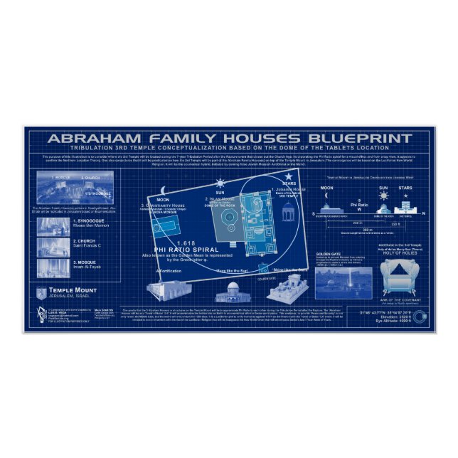 Abraham Houses Blueprint Poster (Front)