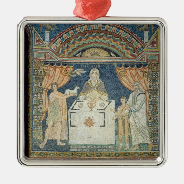 Abraham, Isaac and Melchisedech Metal Ornament (Front)