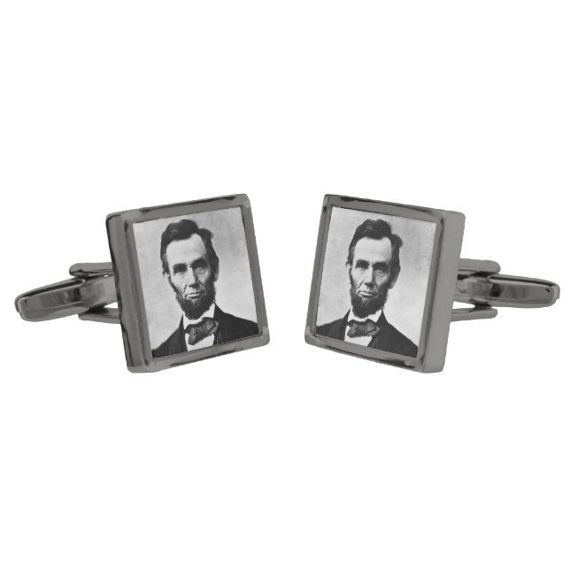 Abraham Lincoln: 16th President of America Cufflinks (Angled)