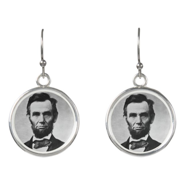 Abraham Lincoln: 16th President of America Earrings (Front)