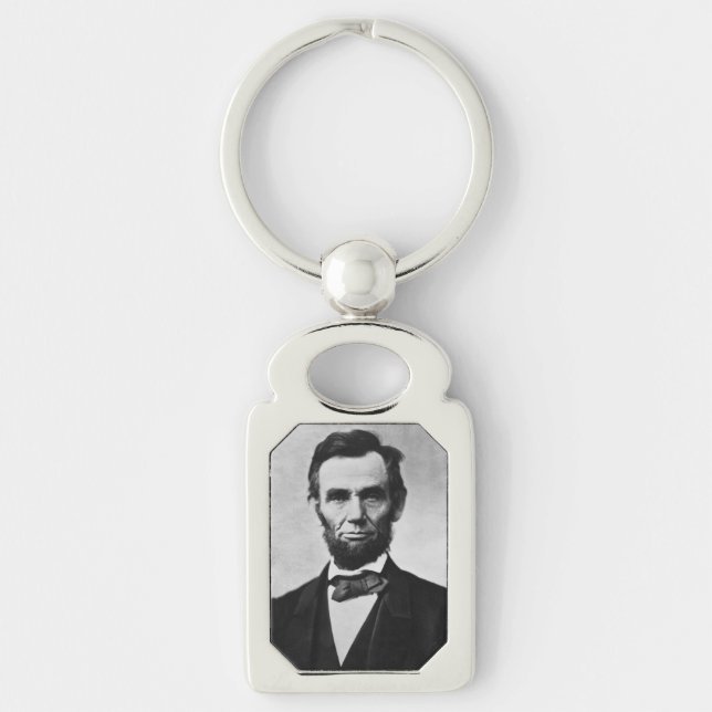 Abraham Lincoln: 16th President of America Keychain (Front)