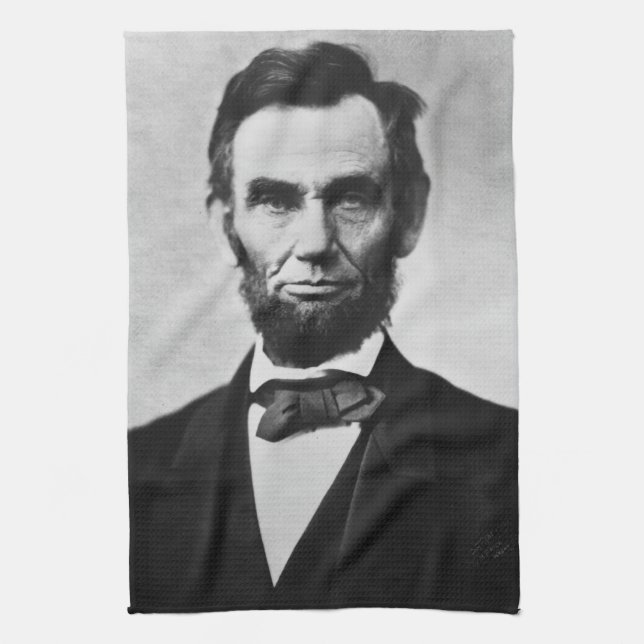 Abraham Lincoln: 16th President of America Kitchen Towel (Vertical)